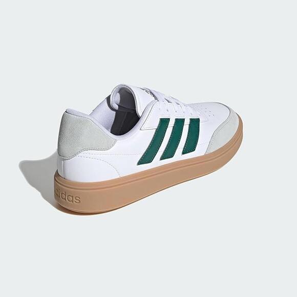 Adidas Men's Size 13 COURTBLOCK, White/Collegiate Green/Wonder Silver, IF6505 - Picture 5 of 6